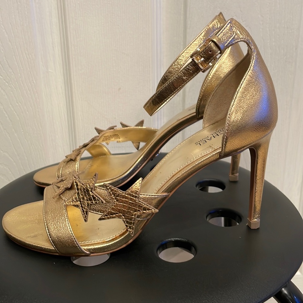 Gold Michael Kors Heels Size 8